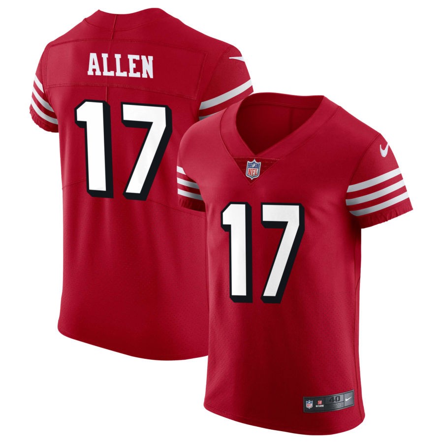 Brandon Allen Men's Nike Scarlet San Francisco 49ers Alternate Vapor Elite Custom Jersey
