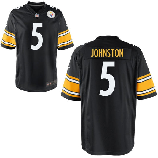 Cameron Johnston Youth Nike Black Pittsburgh Steelers Custom Game Jersey