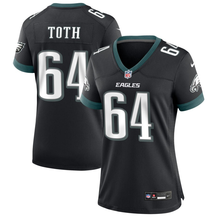 Brett Toth Women's Nike Black Philadelphia Eagles Alternate Custom Game Jersey