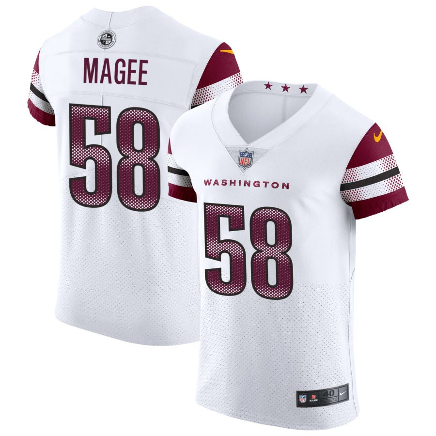 Jordan Magee Men's Nike White Washington Commanders Vapor Untouchable Elite Custom Jersey