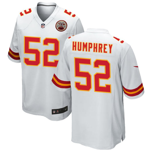 Creed Humphrey Men's Nike White Kansas City Chiefs Custom Game Jersey