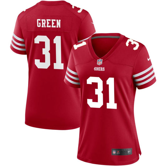 Renardo Green Women's Nike Scarlet San Francisco 49ers Game Custom Jersey