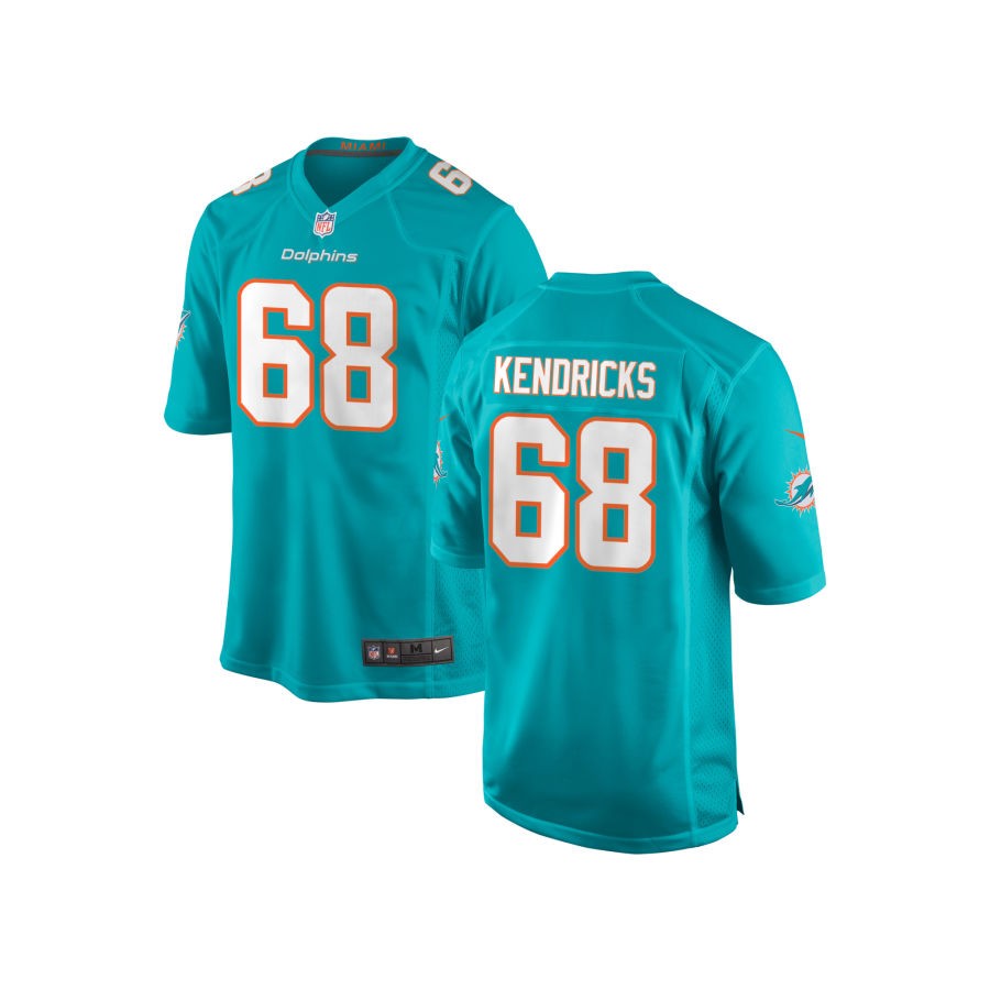 Mario Kendricks Youth Nike Aqua Miami Dolphins 2018 Custom Game Jersey