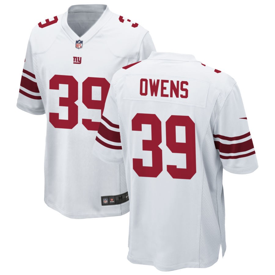 Gervarrius Owens Men's Nike White New York Giants Custom Game Jersey