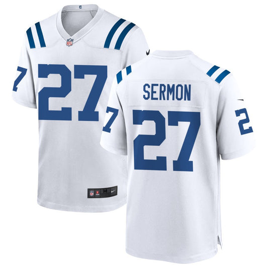 Trey Sermon Men's Nike White Indianapolis Colts Custom Game Jersey