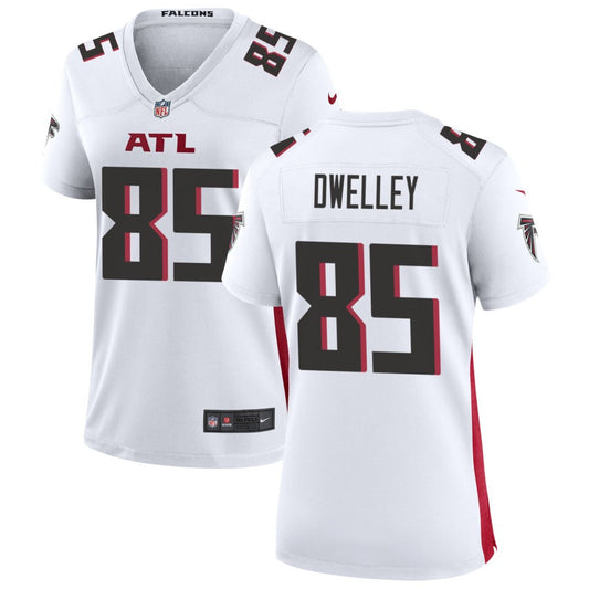 Ross Dwelley Women's Nike Atlanta Falcons White Custom Game Jersey