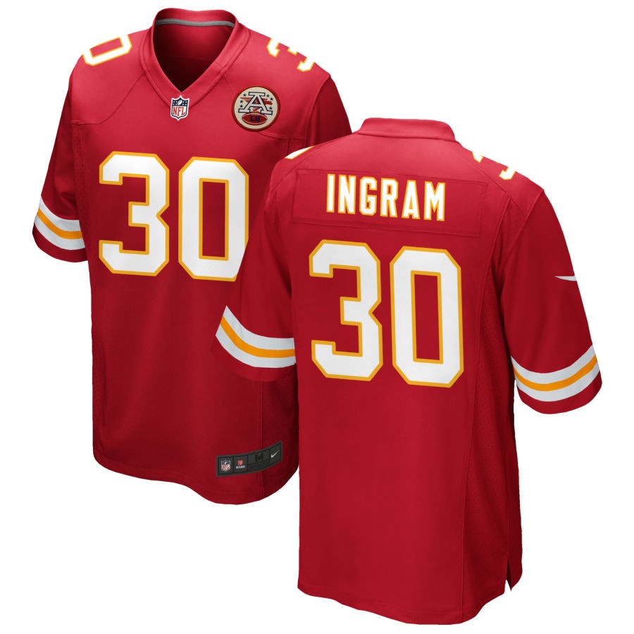 Keaontay Ingram Men's Nike Red Kansas City Chiefs Custom Game Jersey