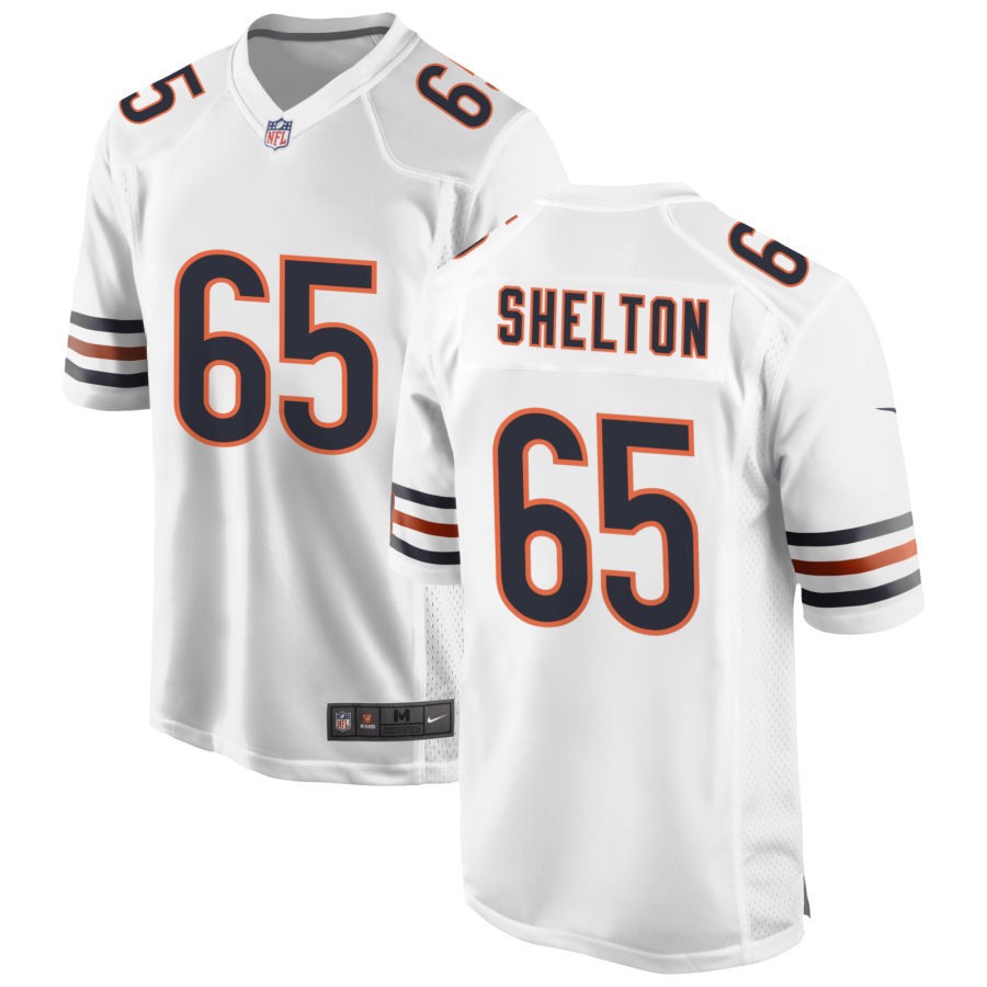 Coleman Shelton Men's Nike White Chicago Bears Custom Game Jersey