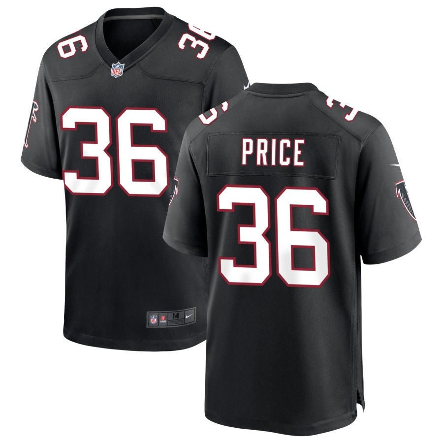 Jayden Price Men's Nike Black Atlanta Falcons Throwback Custom Game Jersey