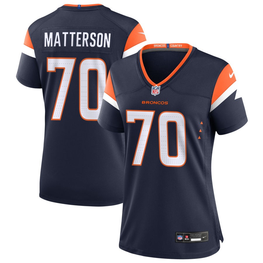 Brandon Matterson Women's Nike  Navy Denver Broncos Alternate Custom Game Jersey