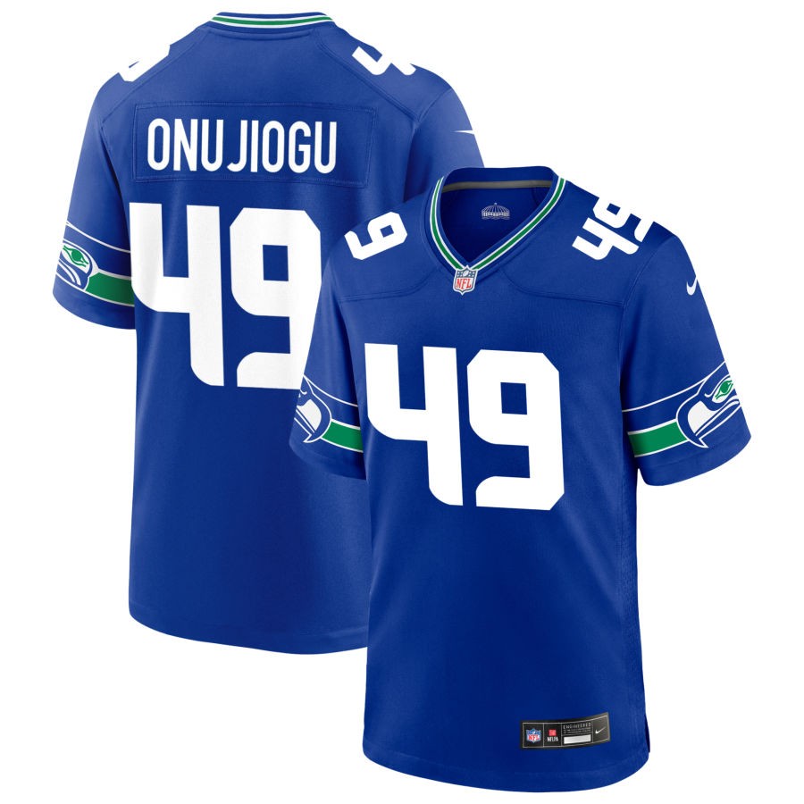 Joshua Onujiogu Women's Nike College Navy Seattle Seahawks Custom Game Jersey