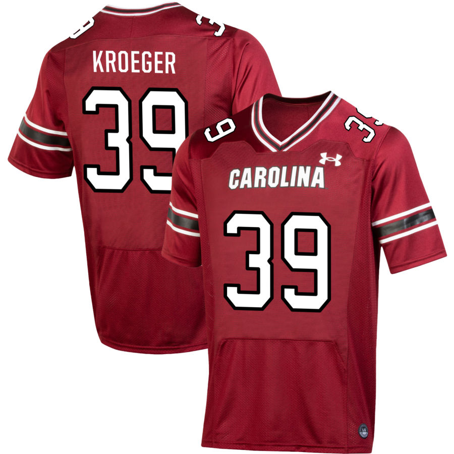 Kai Kroeger Men's Under Armour  Garnet South Carolina Gamecocks NIL Pick-A-Player Replica Football Jersey