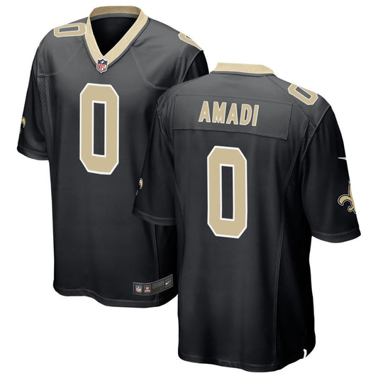 Ugo Amadi Men's Nike Black New Orleans Saints Custom Game Jersey