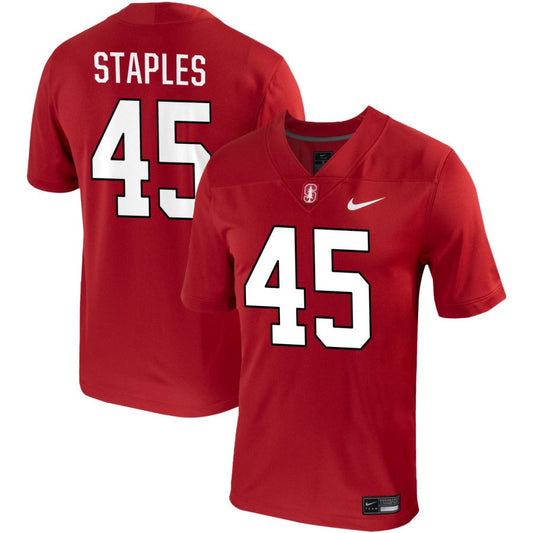 Omar Staples Men's Nike Cardinal Stanford Cardinal Pick-A-Player NIL Replica Football Jersey