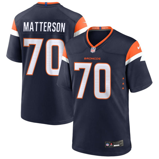 Brandon Matterson Men's Nike  Navy Denver Broncos Alternate Custom Game Jersey