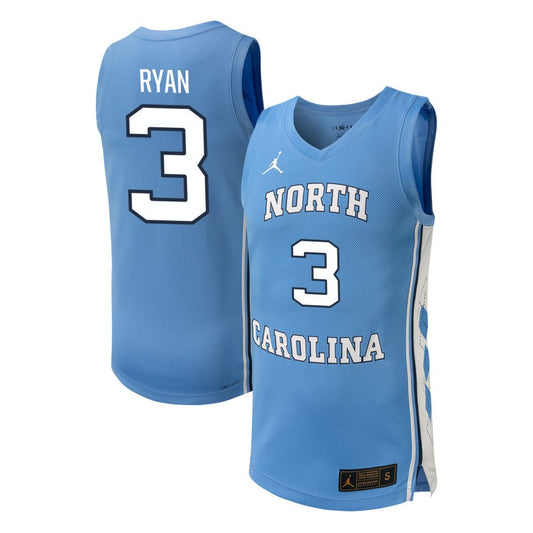 Cormac Ryan Men's Jordan Brand Carolina Blue North Carolina Tar Heels NIL Pick-A-Player Men's Basketball Replica Jersey