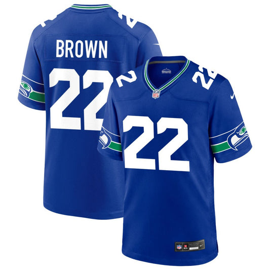 Tre Brown Men's Nike Royal Seattle Seahawks Throwback Custom Jersey