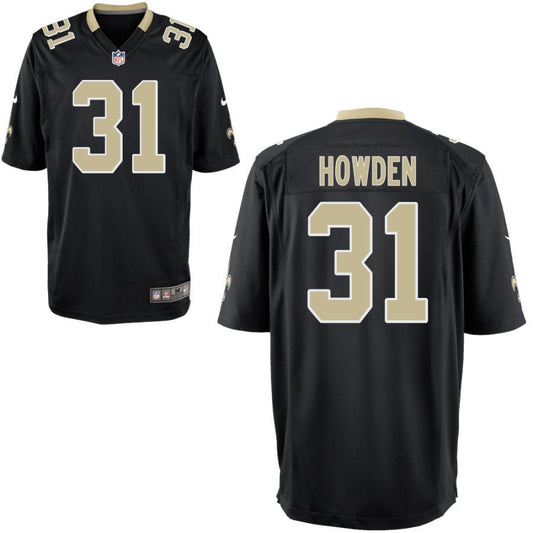 Jordan Howden Youth Nike Black New Orleans Saints Custom Game Jersey