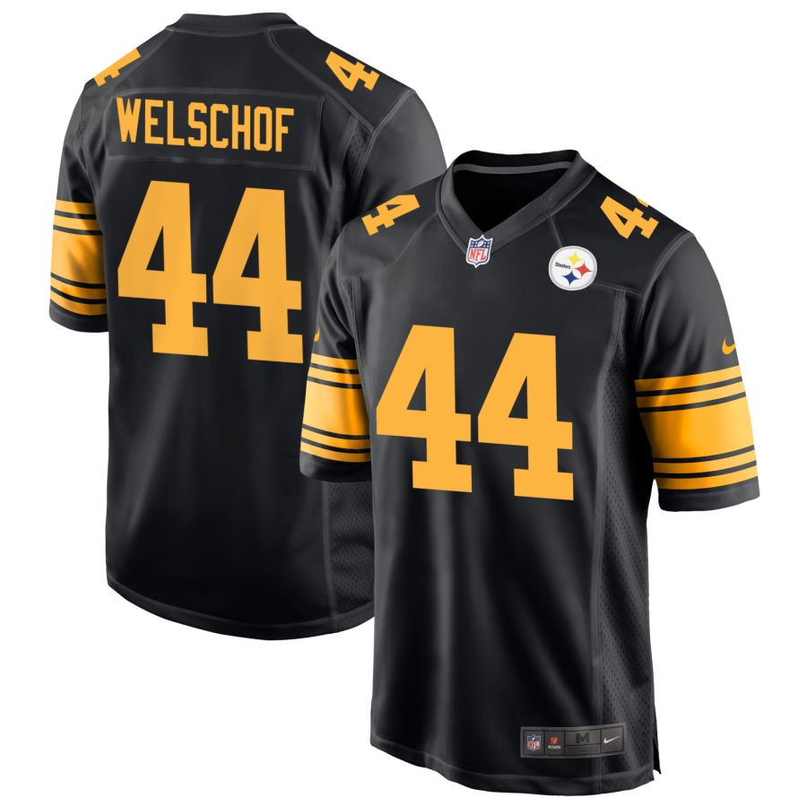 Julius Welschof Men's Nike  Black Pittsburgh Steelers Alternate Custom Game Jersey