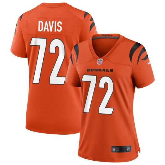 Domenique Davis Women's Nike Orange Cincinnati Bengals Alternate Game Custom Jersey