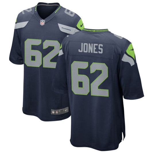 Buddha Jones Men's Nike College Navy Seattle Seahawks Custom Game Jersey