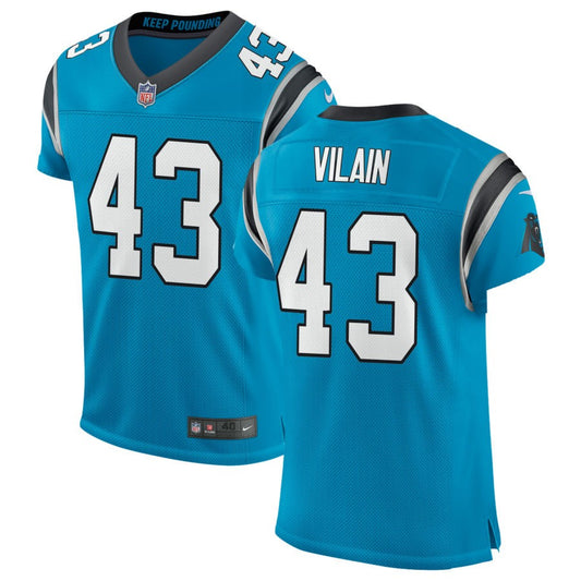 Luiji Vilain Men's Nike Blue Carolina Panthers Classic Elite Custom Jersey