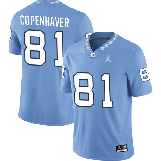 John Copenhaver Men's Jordan Brand Carolina Blue North Carolina Tar Heels Pick-A-Player NIL Replica Football Jersey