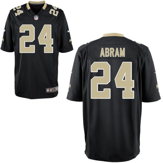 Johnathan Abram Youth Nike Black New Orleans Saints Custom Game Jersey