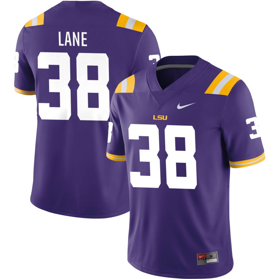 Malachi Lane Men's Nike Purple LSU Tigers Pick-A-Player NIL Replica Football Jersey