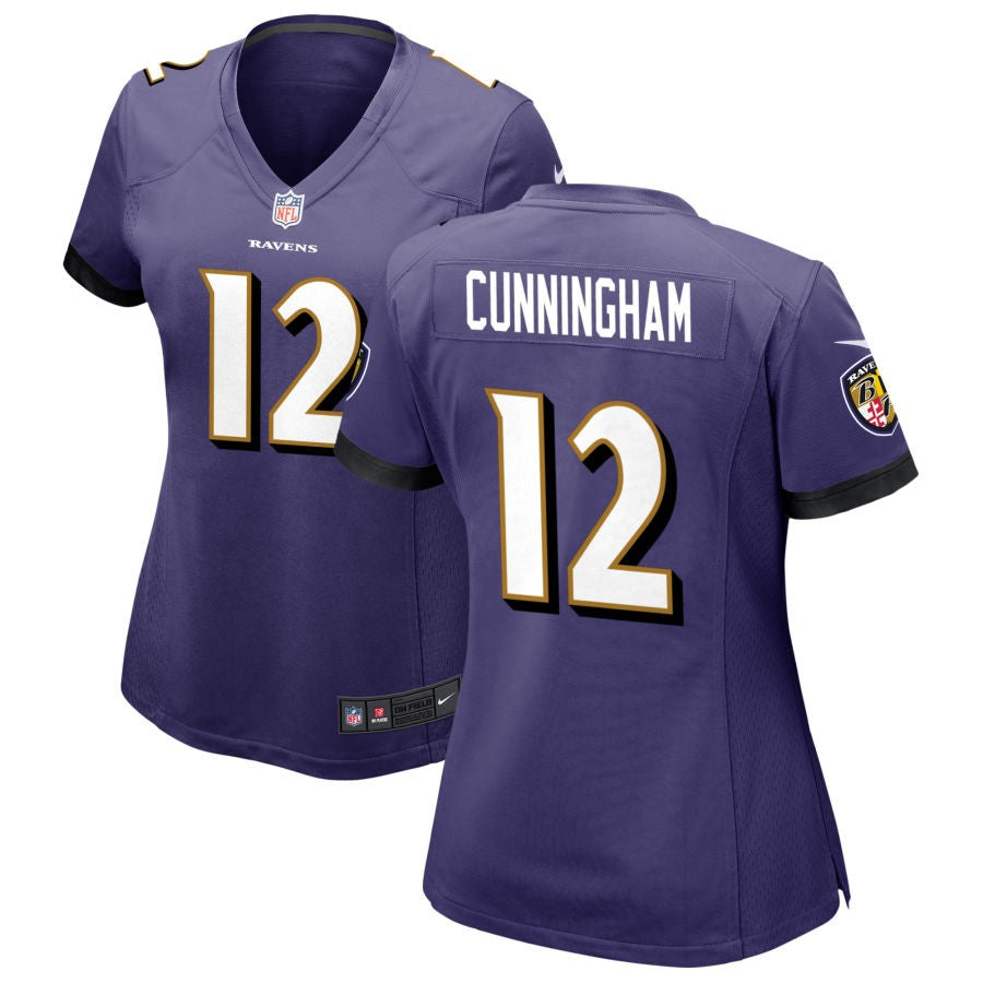 Malik Cunningham Women's Nike Purple Baltimore Ravens Custom Game Jersey