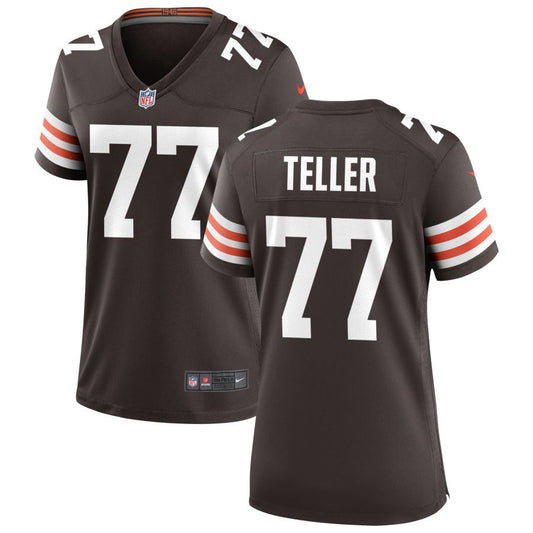 Wyatt Teller Women's Nike Cleveland Browns Brown Custom Game Jersey