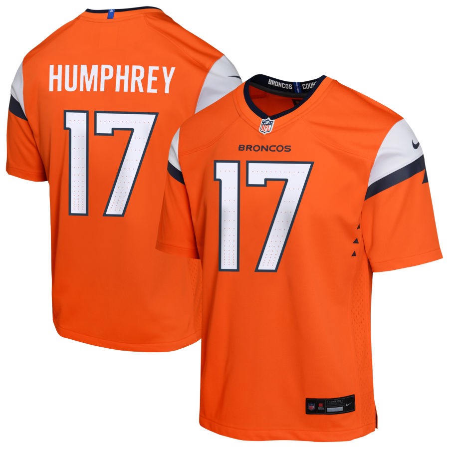 Lil'Jordan Humphrey Youth Nike  Orange Denver Broncos Custom Game Jersey