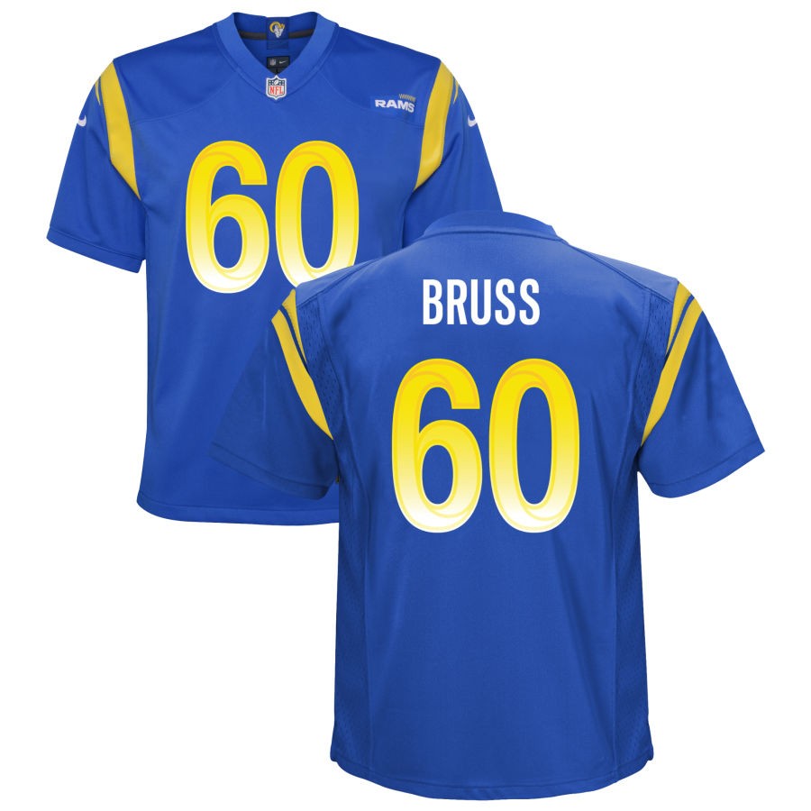 Logan Bruss Youth Nike Royal Los Angeles Rams Custom Game Jersey