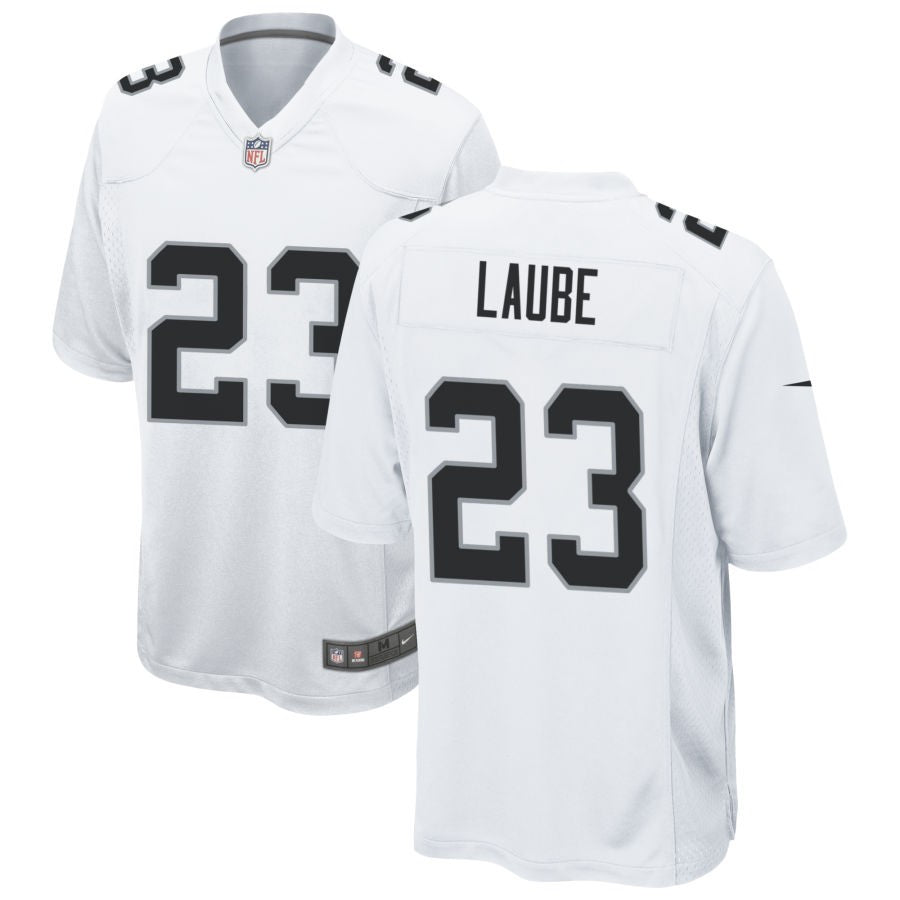 Dylan Laube Men's Nike White Las Vegas Raiders Custom Game Jersey