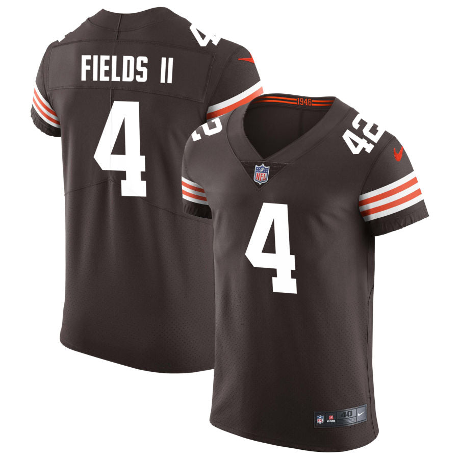 Tony Fields II Men's Nike Brown Cleveland Browns Vapor Elite Custom Jersey