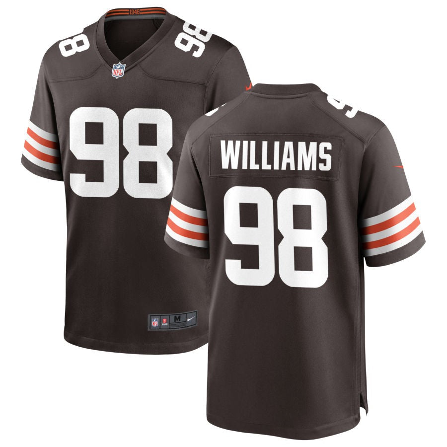 Chris Williams Men's Nike Cleveland Browns Brown Custom Game Jersey