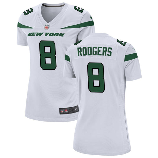 Aaron Rodgers Women's Nike White New York Jets Custom Game Jersey