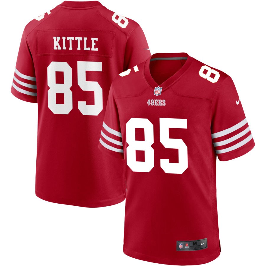 George Kittle Men's Nike Scarlet San Francisco 49ers Custom Jersey