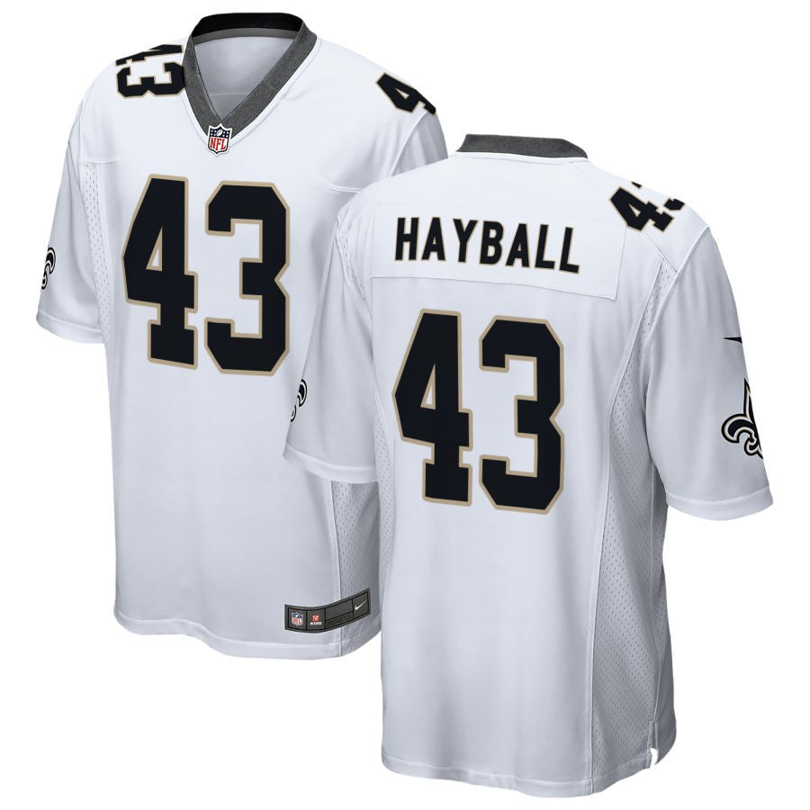 Matthew Hayball Men's Nike White New Orleans Saints 2018 Custom Game Jersey