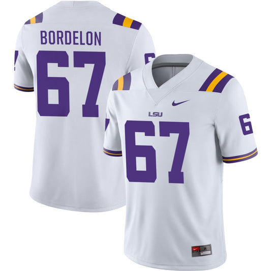 Bo Bordelon Men's Nike White LSU Tigers Pick-A-Player NIL Replica Football Jersey