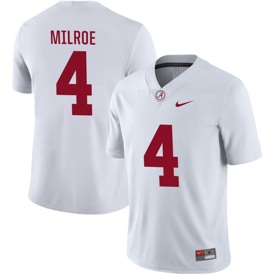 Jalen Milroe Men's Nike White Alabama Crimson Tide Pick-A-Player NIL Replica Football Jersey