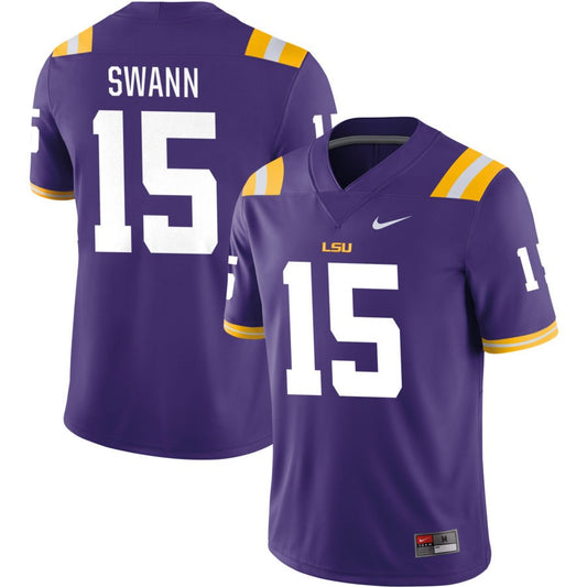 AJ Swann Men's Nike Purple LSU Tigers Pick-A-Player NIL Replica Football Jersey