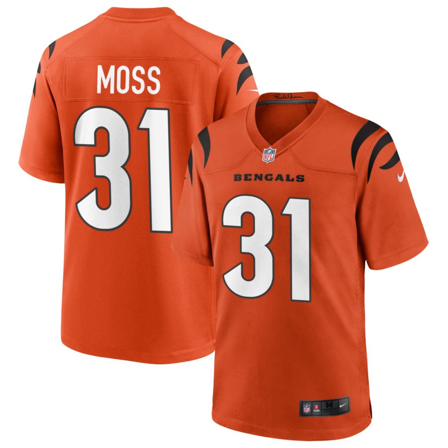 Zack Moss Youth Nike Orange Cincinnati Bengals Alternate Game Custom Jersey