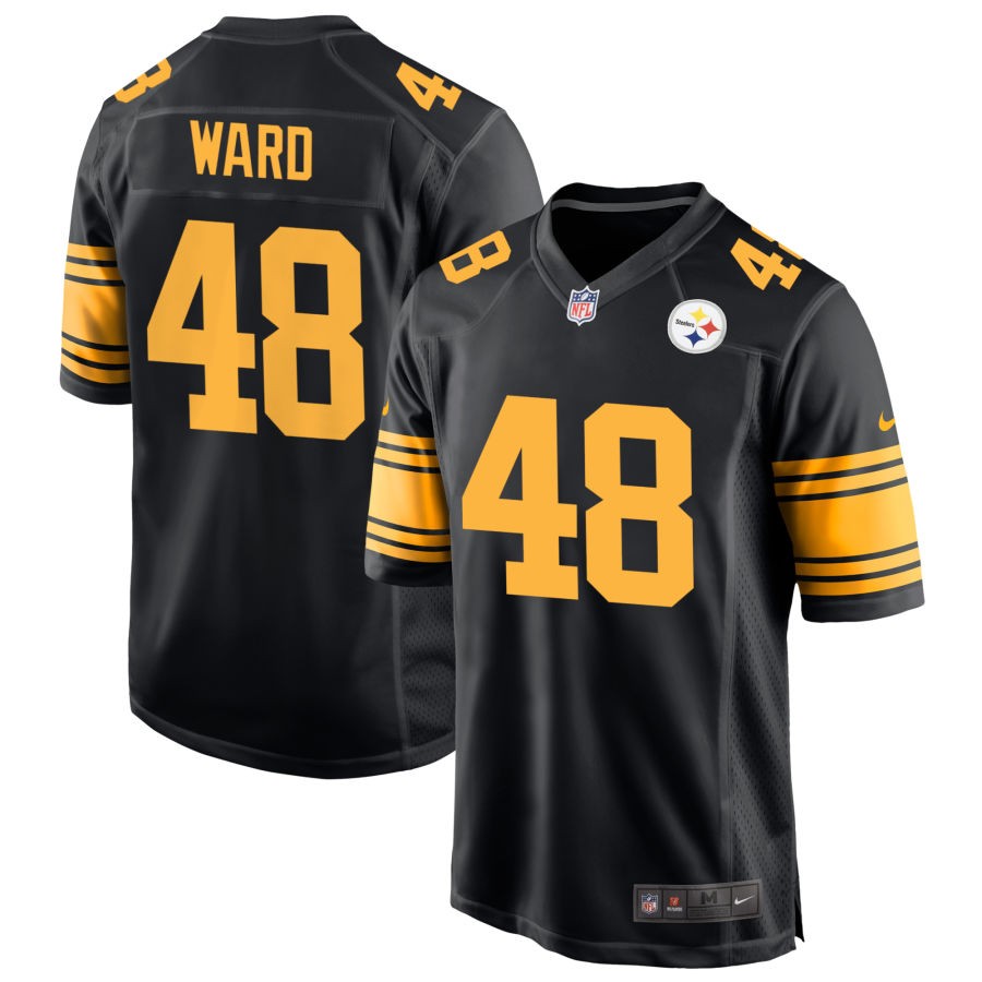 Jonathan Ward Men's Nike  Black Pittsburgh Steelers Alternate Custom Game Jersey