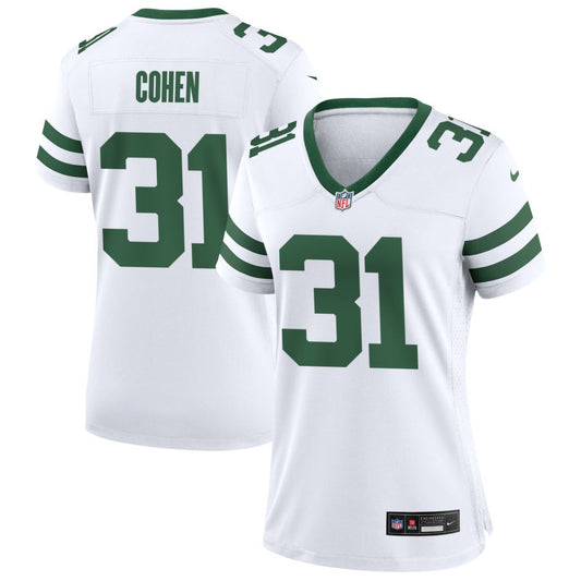 Tarik Cohen Women's Nike  Legacy White New York Jets Custom Game Jersey