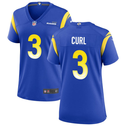 Kamren Curl Women's Nike Los Angeles Rams Royal Custom Game Jersey