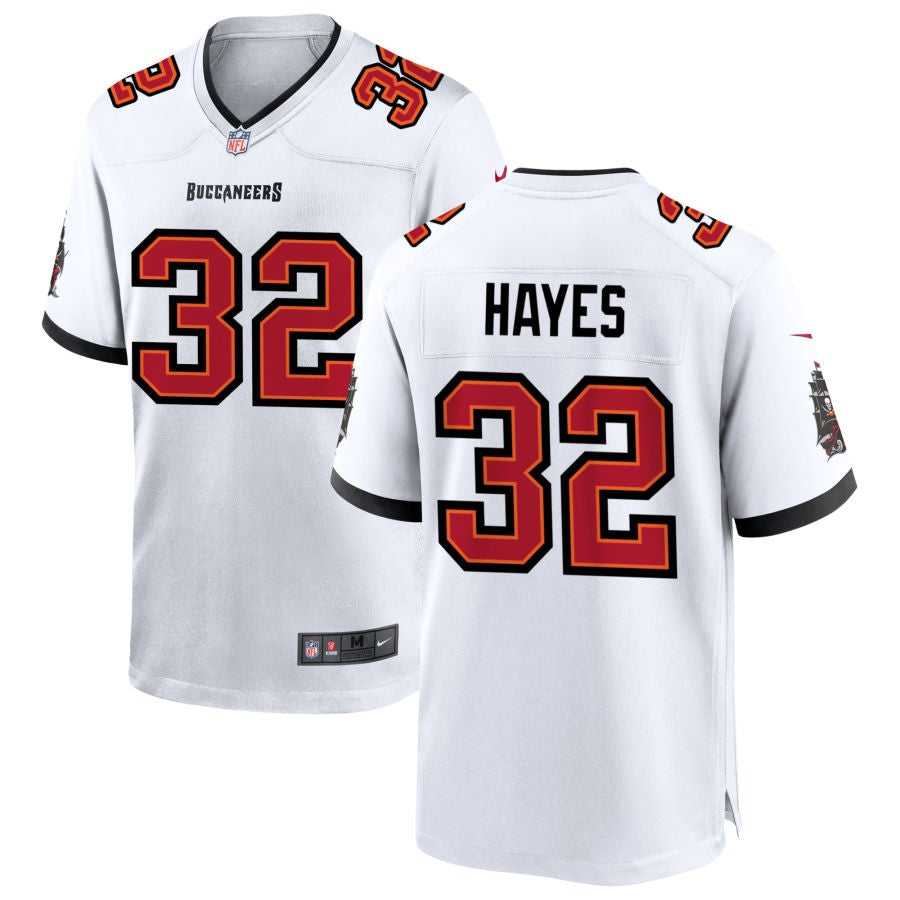 Josh Hayes Men's Nike Tampa Bay Buccaneers White Custom Game Jersey