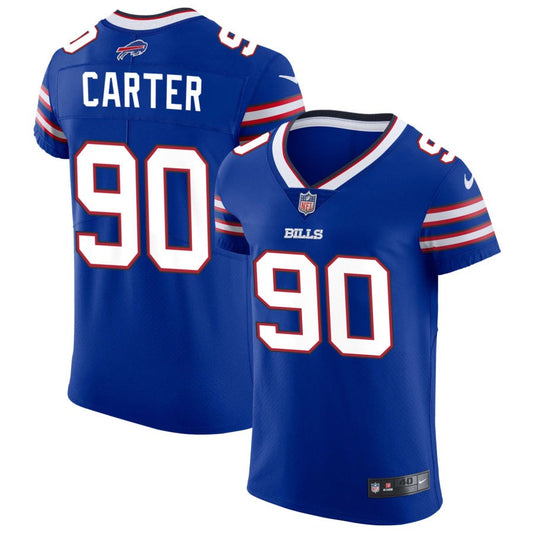 DeWayne Carter Men's Nike Royal Buffalo Bills Vapor Elite Custom Jersey