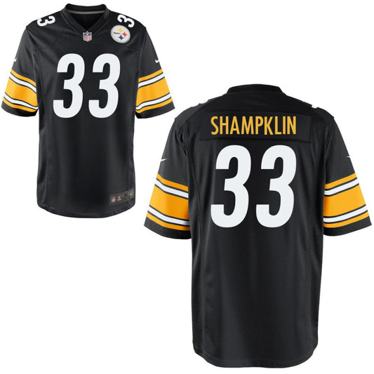 Aaron Shampklin Youth Nike Black Pittsburgh Steelers Custom Game Jersey