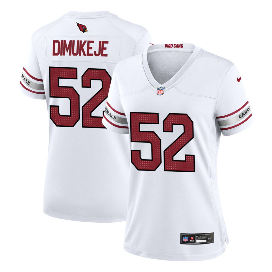 Victor Dimukeje Women's Nike White Arizona Cardinals Custom Game Jersey